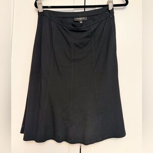 Talbots Black A-Line Skirt with Subtle Seaming